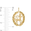 Thumbnail Image 1 of Garland Wreath Frame Sagittarius Necklace Charm in 10K Gold Casting Solid