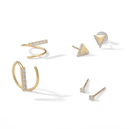 The Minimalist Earrings Set in 10K Gold