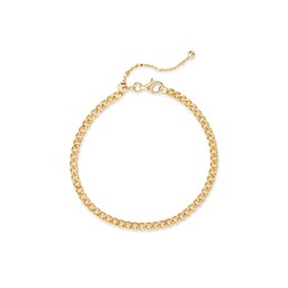 080 Gauge Curb Chain Bracelet in Sterling Silver with 18K Gold Plate - 8&quot;