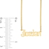 Gothic-Style Name 040 Gauge Solid Curb Chain Necklace in 14K Gold (1 Line)