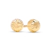 Diamond-Cut Dome Stud Earrings in 10K Gold