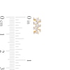 Thumbnail Image 2 of Baguette Cubic Zirconia Zig-Zag Curved Drop Earrings in 10K Gold