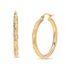 Thumbnail Image 1 of 3mm Hollow Diamond-Cut Earrings in 10K Tube Hollow Gold