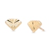 Diamond-Cut Textured Diamond-Shaped Stud Earrings in 10K Gold