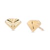 Thumbnail Image 0 of Diamond-Cut Textured Diamond-Shaped Stud Earrings in 10K Gold