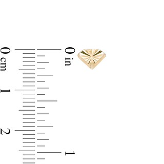Diamond-Cut Textured Diamond-Shaped Stud Earrings in 10K Gold