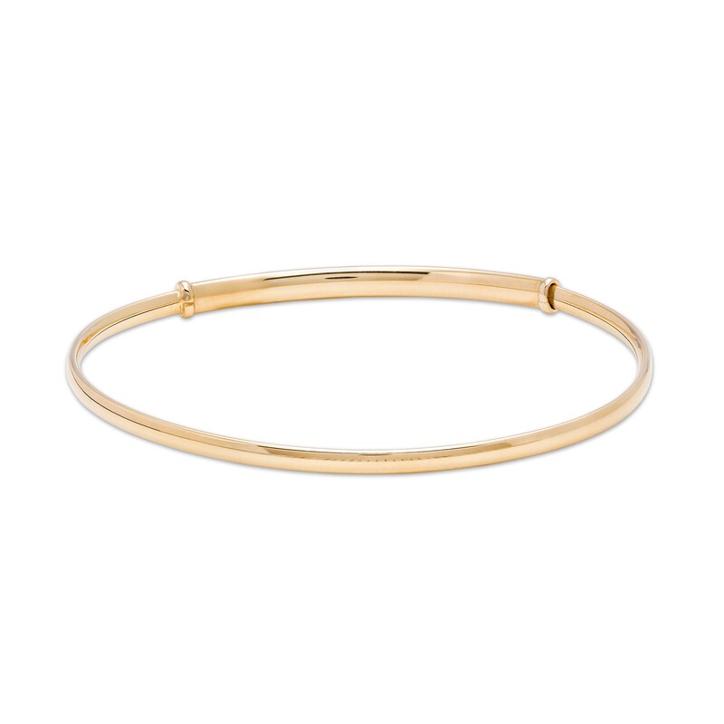 3.96mm Diamond-Cut Slip-On Bangle in 10K Hollow Gold