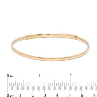 3.96mm Diamond-Cut Slip-On Bangle in 10K Hollow Gold