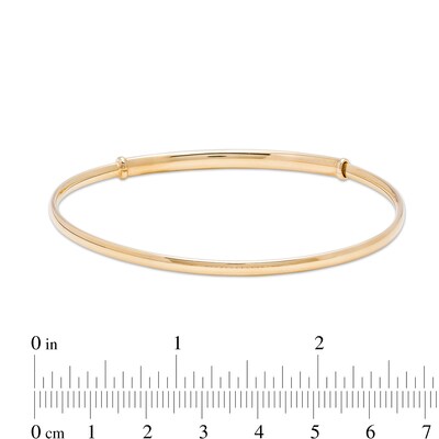 3.96mm Diamond-Cut Slip-On Bangle in 10K Hollow Gold