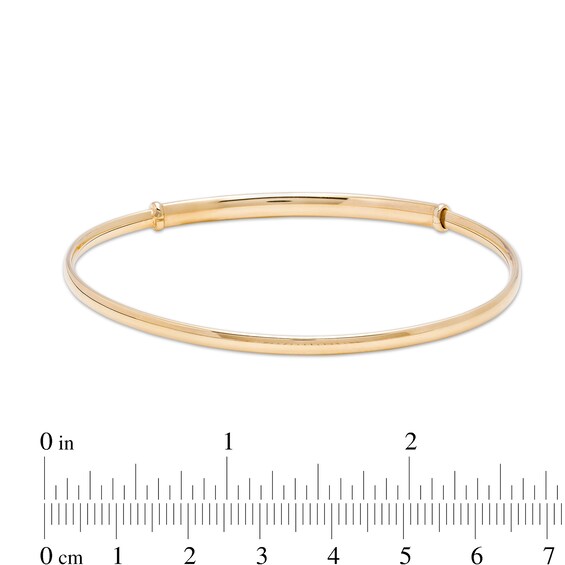 3.96mm Diamond-Cut Slip-On Bangle in 10K Hollow Gold