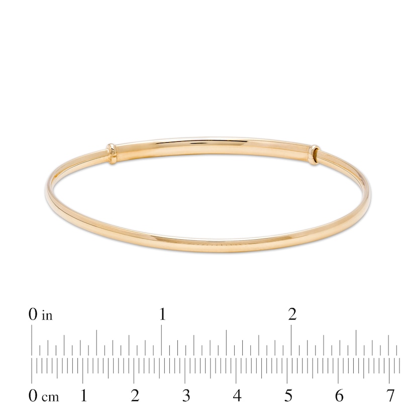 3.96mm Diamond-Cut Slip-On Bangle in 10K Hollow Gold