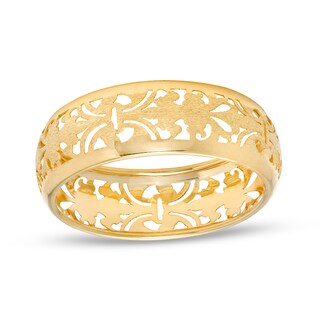 6.6mm Filigree Band in 10K Gold – Size 7