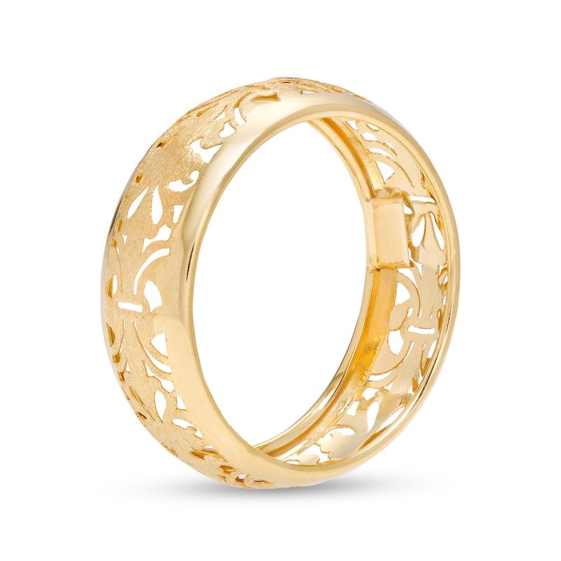 6.6mm Filigree Band in 10K Gold – Size 7