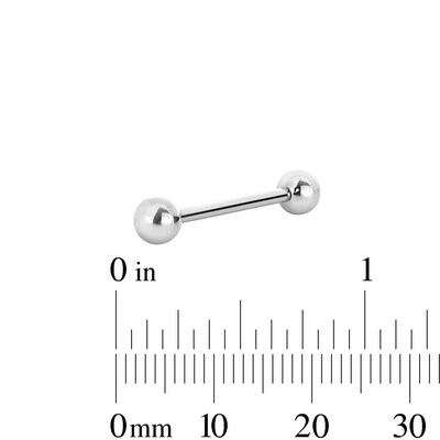 Solid Titanium Barbell - 14G 3/4"