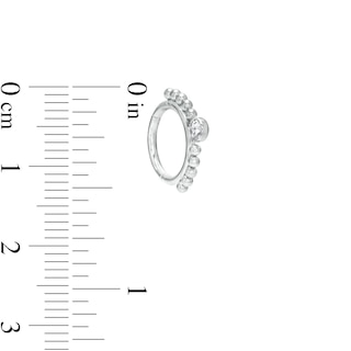 Titanium CZ Beaded Hoop - 16G 3/8"