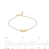 Thumbnail Image 2 of 12mm Emerald-Cut Cubic Zirconia Solitaire Bracelet in 10K Gold - 7.25"
