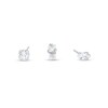 Thumbnail Image 0 of Sterling Silver CZ Marquise, Baguette and Round Three Piece Nose Stud Set - 20G