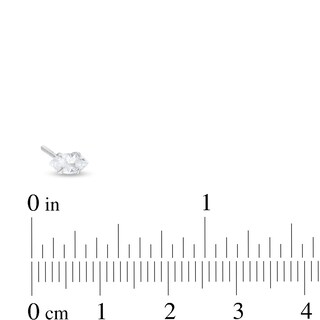 Sterling Silver CZ Marquise, Baguette and Round Three Piece Nose Stud Set - 20G