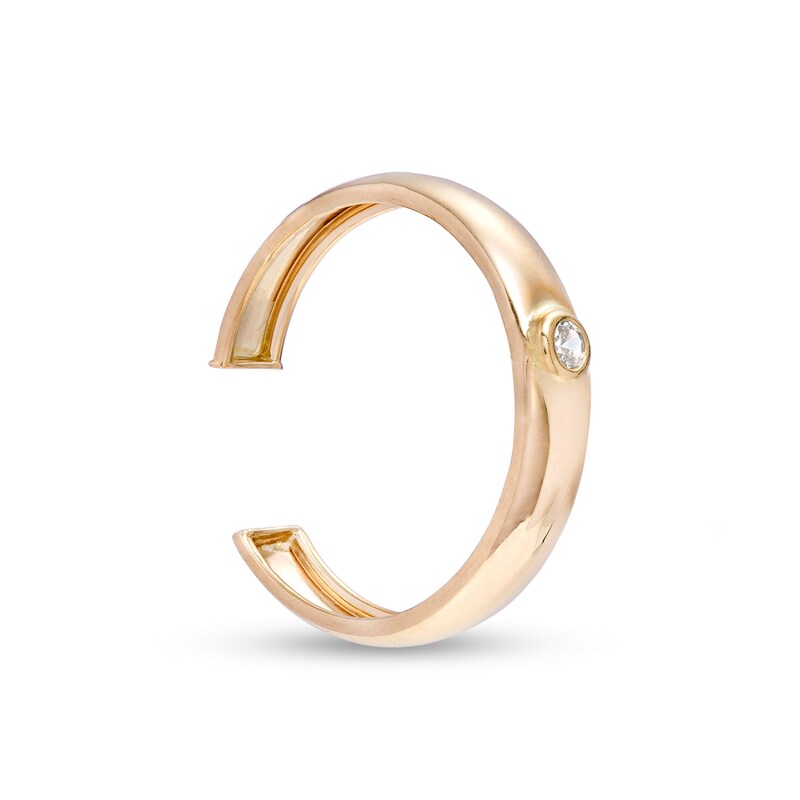 Main Image 2 of 10K Gold CZ Solitaire Midi/Toe Ring
