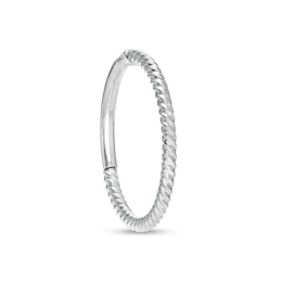 Stainless Steel Rope-Textured Clicker Hoop - 18G 5/16&quot;