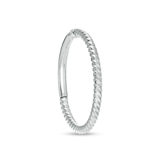 Stainless Steel Rope-Textured Clicker Hoop - 18G 5/16"