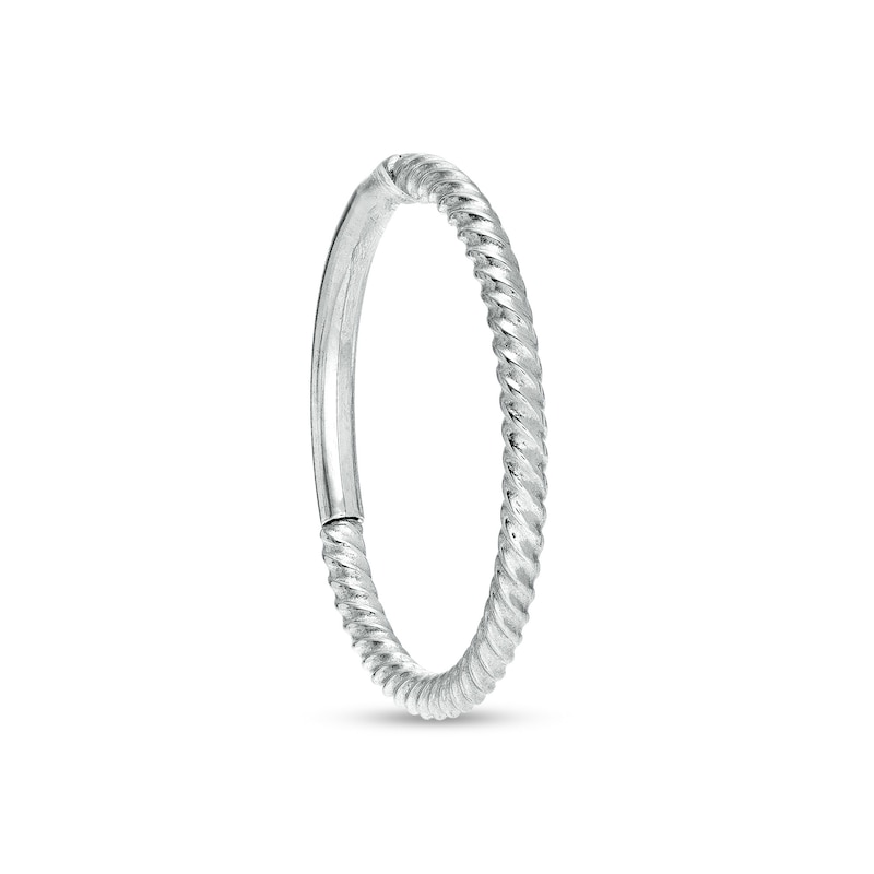 Stainless Steel Rope-Textured Clicker Hoop - 18G 5/16"