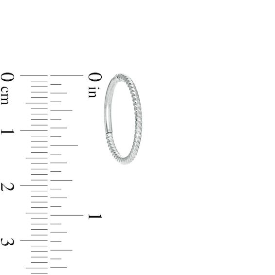 Stainless Steel Rope-Textured Clicker Hoop - 18G 5/16"