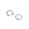 Thumbnail Image 1 of Stainless Steel CZ Horseshoe and Nose Ring Set - 16G 3/8"