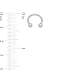 Thumbnail Image 2 of Stainless Steel CZ Horseshoe and Nose Ring Set - 16G 3/8"