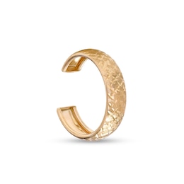 10K Gold Diamond-Cut Checkered Midi/Toe Ring