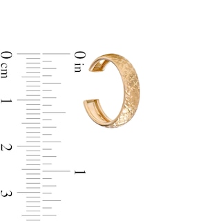 10K Gold Diamond-Cut Checkered Midi/Toe Ring