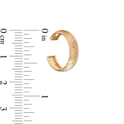 10K Gold Diamond-Cut Checkered Midi/Toe Ring