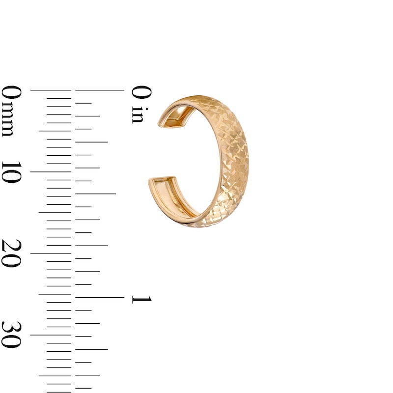 Main Image 4 of 10K Gold Diamond-Cut Checkered Midi/Toe Ring