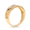 Men's Cubic Zirconia Two Stone Slash Ring in 10K Gold – Size 10