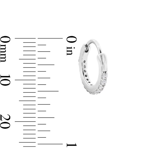 Stainless Steel and Brass CZ Clicker Hoop - 18G 3/8"