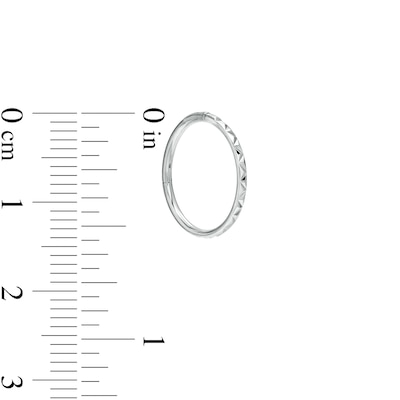 Titanium Zig-Zag Textured Clicker Hoop - 18G 5/16"