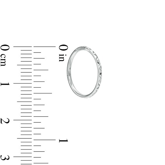 Titanium Zig-Zag Textured Clicker Hoop - 18G 5/16"
