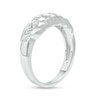 Diamond-Cut Curve Ring in Sterling Silver – Size 8
