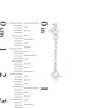 Thumbnail Image 2 of Cubic Zirconia Cluster Drop Earrings in Sterling Silver
