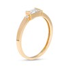 Thumbnail Image 1 of 5mm Baguette Cubic Zirconia Three Stone Ring in 10K Gold – Size 7