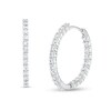 Thumbnail Image 1 of Cubic Zirconia Inside-Out Hoop Earrings in Sterling Silver