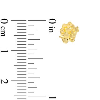 Diamond-Cut Nugget Stud Earrings in 10K Gold