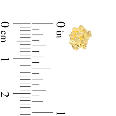 Diamond-Cut Nugget Stud Earrings in 10K Gold