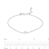 Thumbnail Image 2 of 4mm Cubic Zirconia Solitaire Bracelet in Sterling Silver – 7.5&quot;
