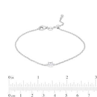 4mm Cubic Zirconia Solitaire Bracelet in Sterling Silver – 7.5"