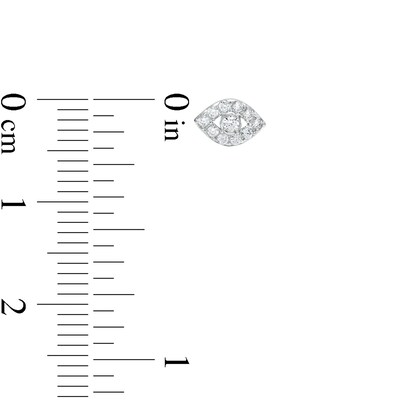 Cubic Zirconia Evil Eye Stud Earrings in Sterling Silver
