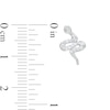 Thumbnail Image 2 of Cubic Zirconia Snake Stud Earrings in Sterling Silver