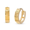 Thumbnail Image 0 of Diamond-Cut Huggie Hoop Earrings in 10K Gold