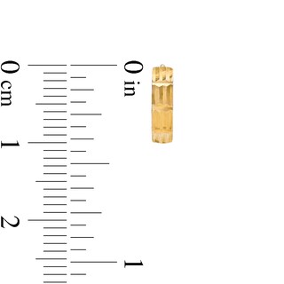 Diamond-Cut Huggie Hoop Earrings in 10K Gold