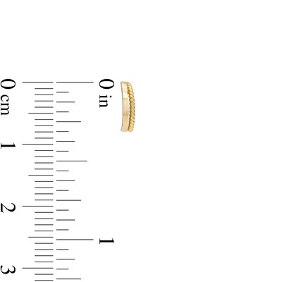 Rope-Textured Split Stud Earrings in 10K Gold